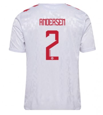 Danmark Joachim Andersen #2 Udebanetrøje EM 2024 Kort ærmer